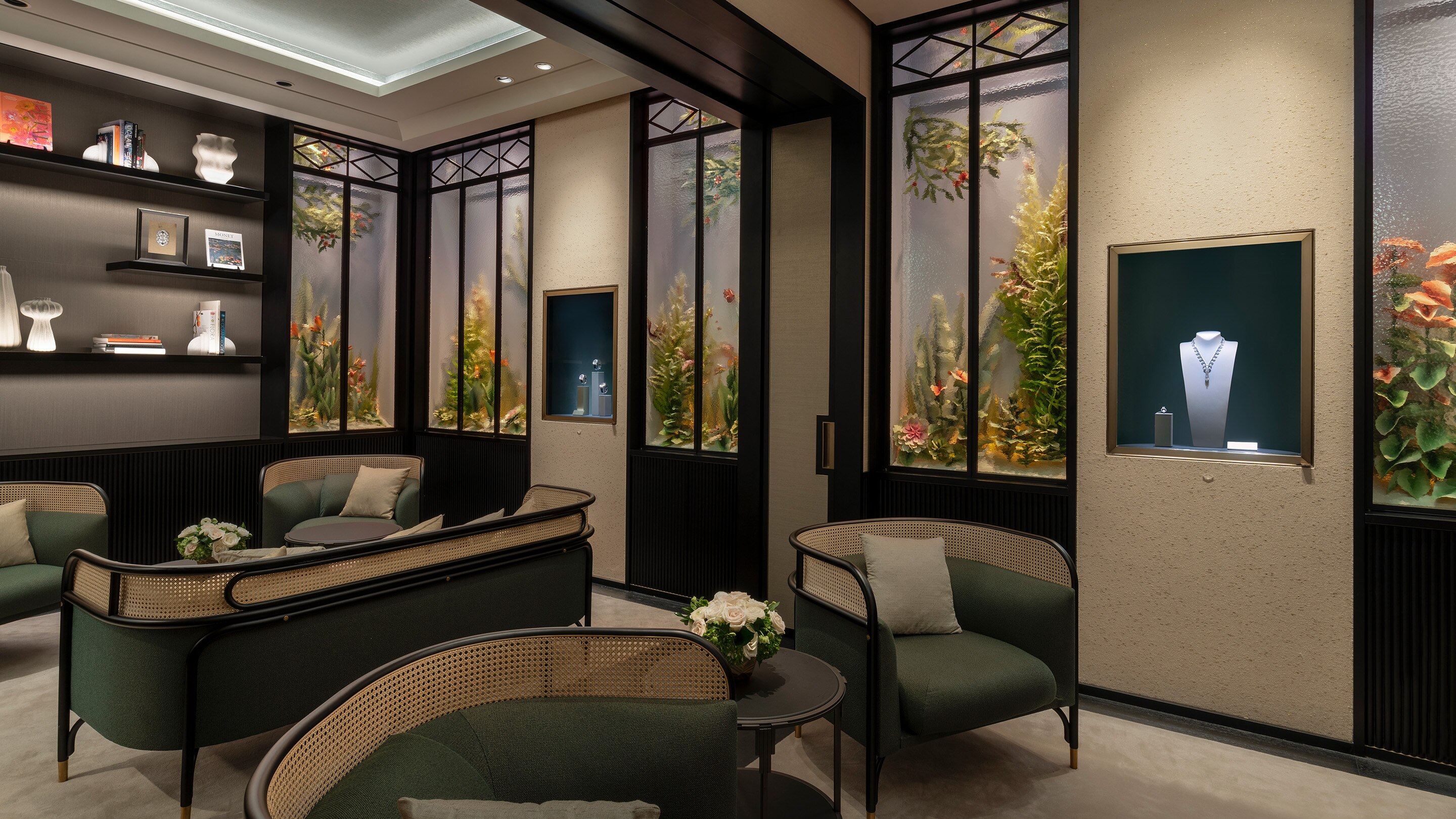 Costa Messa boutique present the salon view, Van Cleef Arpels