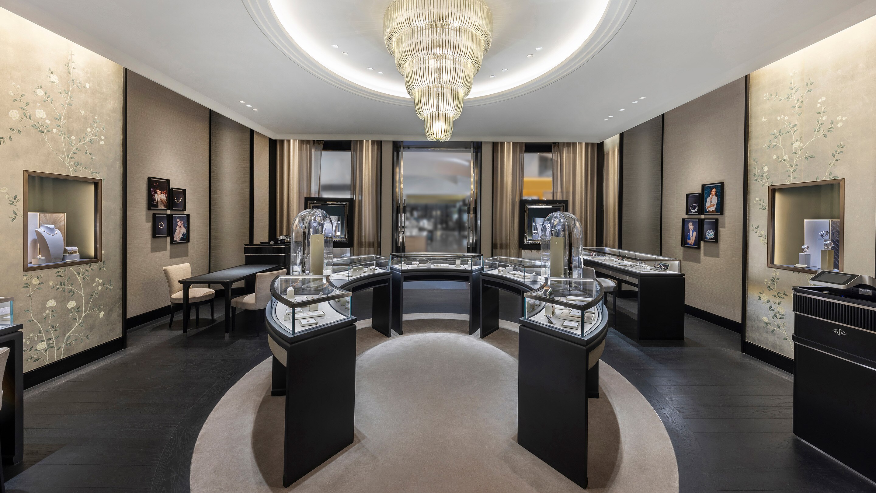 kaohsiung hanshin arena boutique present the main aera view, van cleef and arpels