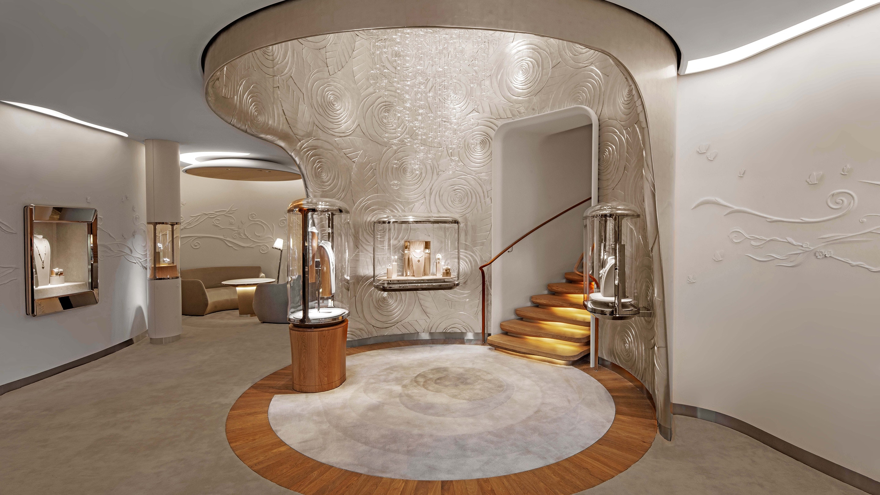 Vendome boutique present the stairs view, Van cleef and arpels